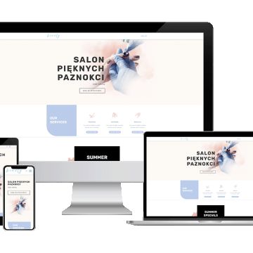 Branża beauty - PROMOCJA strona wizytówka (landing page) dla stylisty paznokci