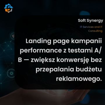 Landing page kampanii performance z testami A/B
