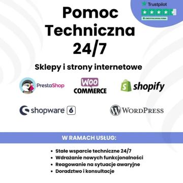 Pomoc techniczna 24/7 | Prestashop Wordpress Shopify WooCommerce
