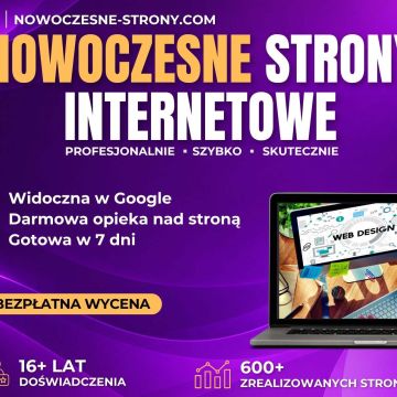 Strona internetowa dla firmy z 12 miesiącami opieki