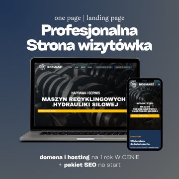 One Page / Landing Page + pakiet SEO + hosting + poczta + domena w cenie