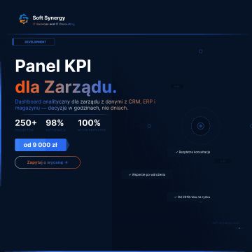 Panel analityczny i dashboard KPI dla zarządu