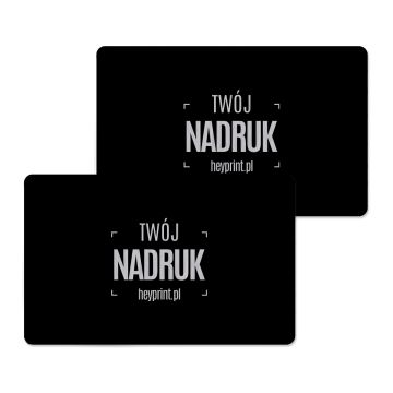 Wizytówki metalowe MAX z Twoim nadrukiem, grube, czarne, dwustronne, 100 sztuk
