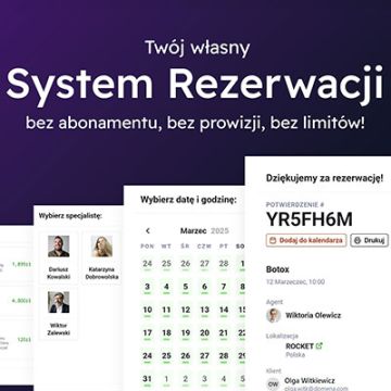 System Rezerwacji ROCKET - Bez abonamentu, prowizji i limitów