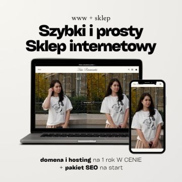 Sklep internetowy + pakiet SEO + hosting + poczta + domena w cenie