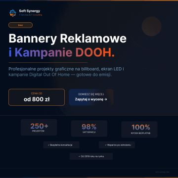 Projekt graficzny bannerów reklamowych i kampanii DOOH