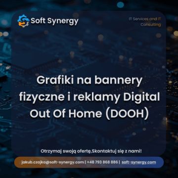 Grafiki na bannery fizyczne i reklamy Digital Out Of Home (DOOH)