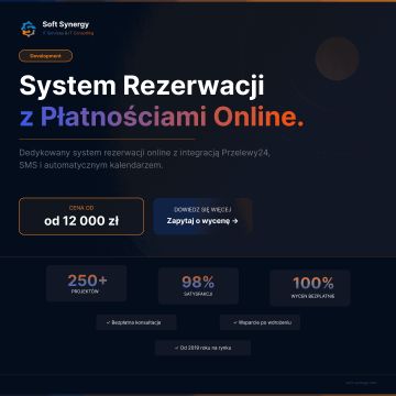 Dedykowany system rezerwacji online z integracją płatności – automatyczne przyjmowanie zamówień 24/7